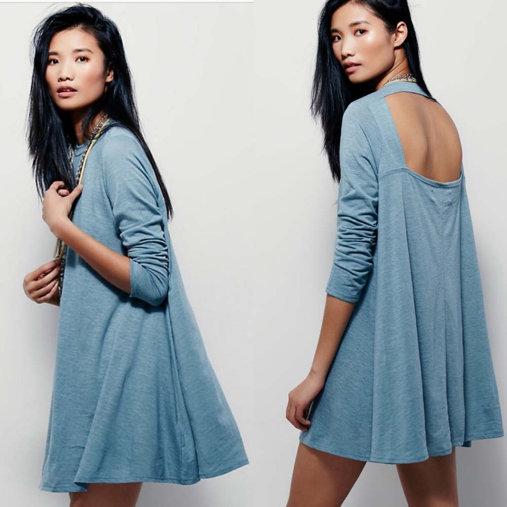 Free People FP BEACH Elise Dress BLUE